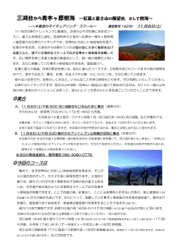 三湖台から青木ヶ原樹海 ～紅葉と富士山の展望台、そして樹海～