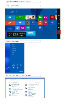 スクリーンセーバー起動改善方法（Windows8,Windows8.1） ①「スタート