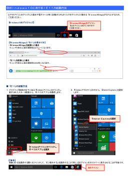 Windows10におけるIE11の起動方法