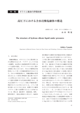 6）高圧下における含水珪酸塩融体の構造
