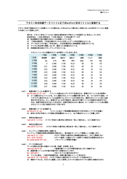 1 テキスト形式収録データファイルを PcWaveForm 形式ファイルに変換する