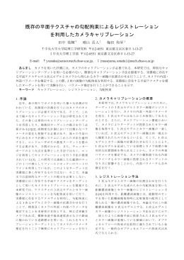 既存の平面テクスチャの勾配拘束によるレジストレーション を利用した