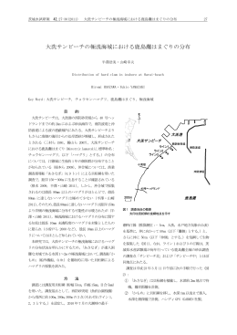 大洗サンビーチの極浅海域における鹿島灘はまぐりの分布