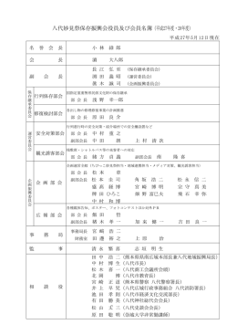 八代妙見祭保存振興会役員及び会員名簿（平成27年度・28年度）