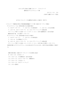 2012年JMRC近畿ジムカーナ ミドルシリーズ 練習走行タイム
