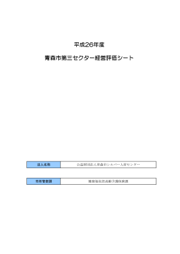 H26年度経営評価シート