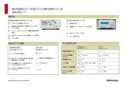 MCA3000シリーズ対アンリツMF2400シリーズ