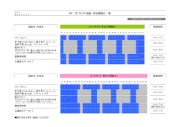 ART SETOUCHI 施設・作品開館日一覧