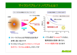 フリーラジカルとは不安定な反応性が 非常に高い成分です マイクロ