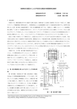 仮締切の浸透力による不安定化要因の有限要素法解析