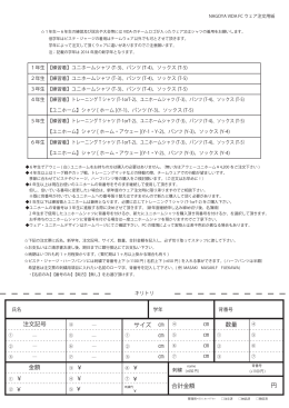 合計金額 円 注文記号 サイズ 数量 金額