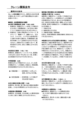 クレーン関係法令