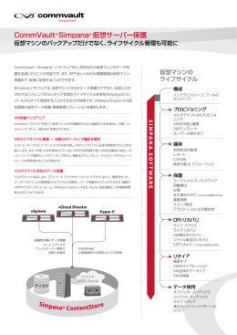 Simpana 仮想サーバー保護データシート