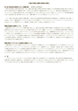 遺伝子組換え実験の拡散防止措置＞ 取り扱う微生物の病原性に応じた