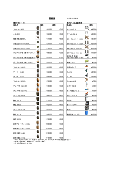 価格表