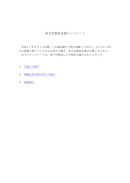 南ア改正入管法：英文宣誓供述書テンプレート