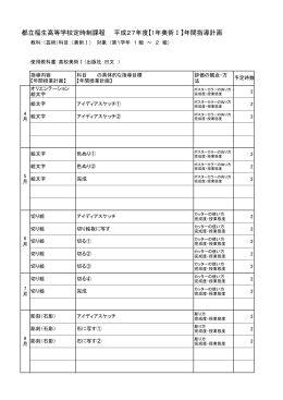 都立福生高等学校定時制課程 平成27年度【1年美術Ⅰ】年間指導計画