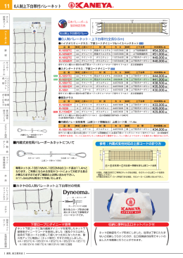 11 6人制上下白帯付バレーネット