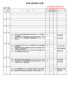 知事・副知事の日程