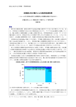 米国産LNGの輸入による負担低減効果