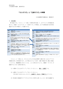 「えらそうだ」と「立派そうだ」の考察
