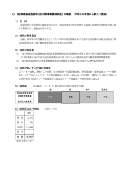 『岐阜県鉄道施設老朽化対策事業費補助金』の概要 (平成26年度から