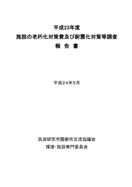 平成23年度 施設の老朽化対策費及び耐震化対策等調査 報 告 書