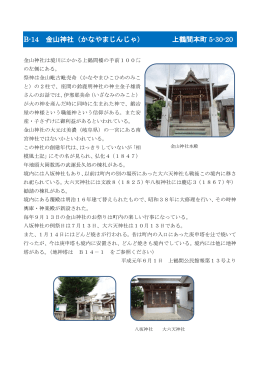 B-14 金山神社（かなやまじんじゃ） 上鶴間本町 5-30-20