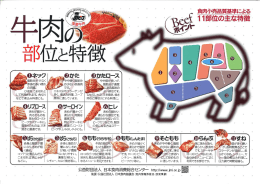 11部位の主な特徴 學 - 日本食肉消費総合センター