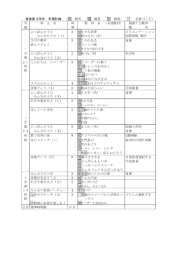 音楽第3学年 年間計画 （歌 歌唱 鑑 鑑賞 器 器楽 づ 音楽づくり） 学 単 元