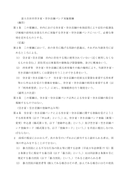 富士吉田市空き家・空き店舗バンク実施要綱 （趣旨