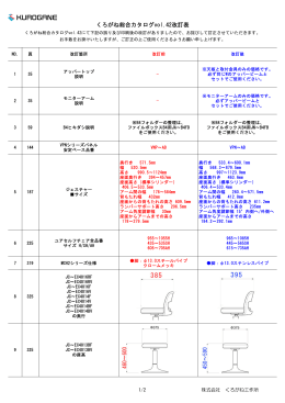 くろがね総合カタログvol.42改訂表