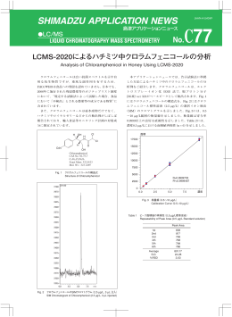 LCMS-2020によるハチミツ中クロラムフェニコールの分析