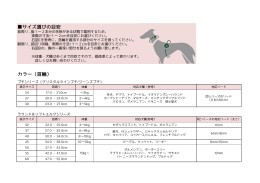 カラー（首輪） サイズ選びの目安