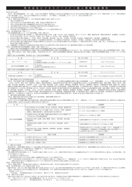 株 式 会 社 ビ ジ ネ ス パ ー ト ナ ー 個 人 情 報 取 扱 規 約