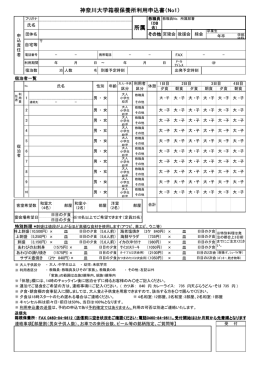 神奈川大学箱根保養所利用申込書（No1） 所属