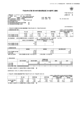 ユニデンホールディングス株式会社(6815) 平成28年3月期 第1四半期