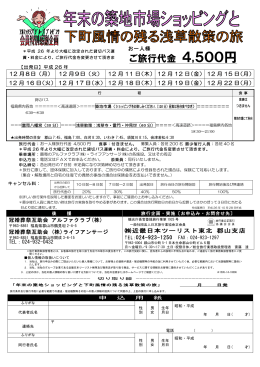 ご旅行代金 4,500円