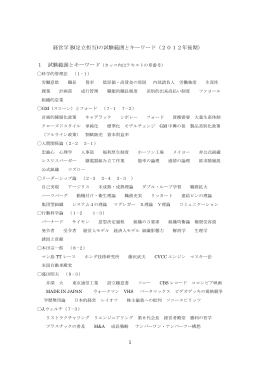 1 経営学 B(足立担当)の試験範囲とキーワード（2012年後期） 1 試験