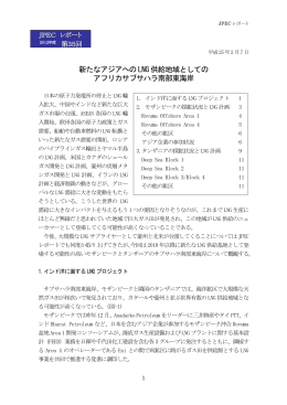 新たなアジアへのLNG 供給地域としての アフリカサブサハラ南部東海岸