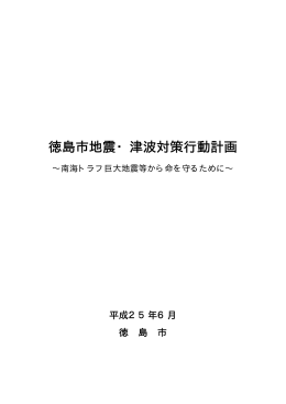 徳島市地震・津波対策行動計画の策定（PDF・328KB）