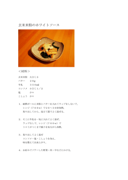玄米米粉のホワイトソース