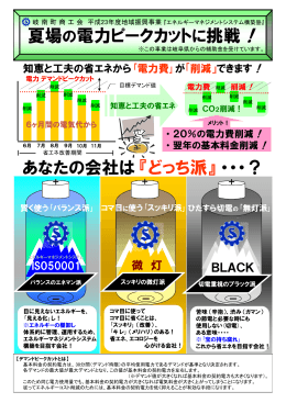 夏場の電力ピークカットに挑戦！ あなたの会社は『どっち派』・・・？