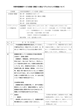 意見の内容と市の対応（PDF：464KB）