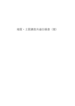 地質・土質調査業務共通仕様書（案）（PDF：301KB）