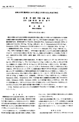 長崎大学附属病院における最近6年 闇の抗生剤使用情況