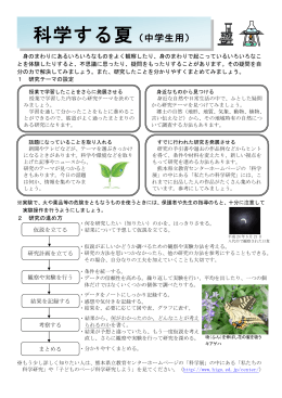 科学する夏（中学生用） - 熊本県教育情報システム