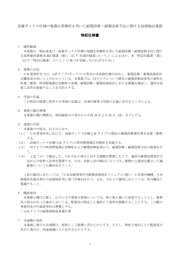 高層ボックス住棟の地震応答解析を用いた耐震診断・耐震