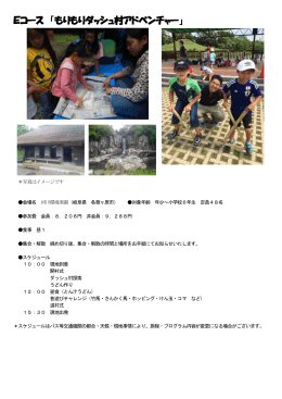 Eコース 「もりもりダッシュ村アドベンチャー」