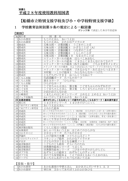平成28年度特別支援教科書一覧（PDF形式265キロバイト）